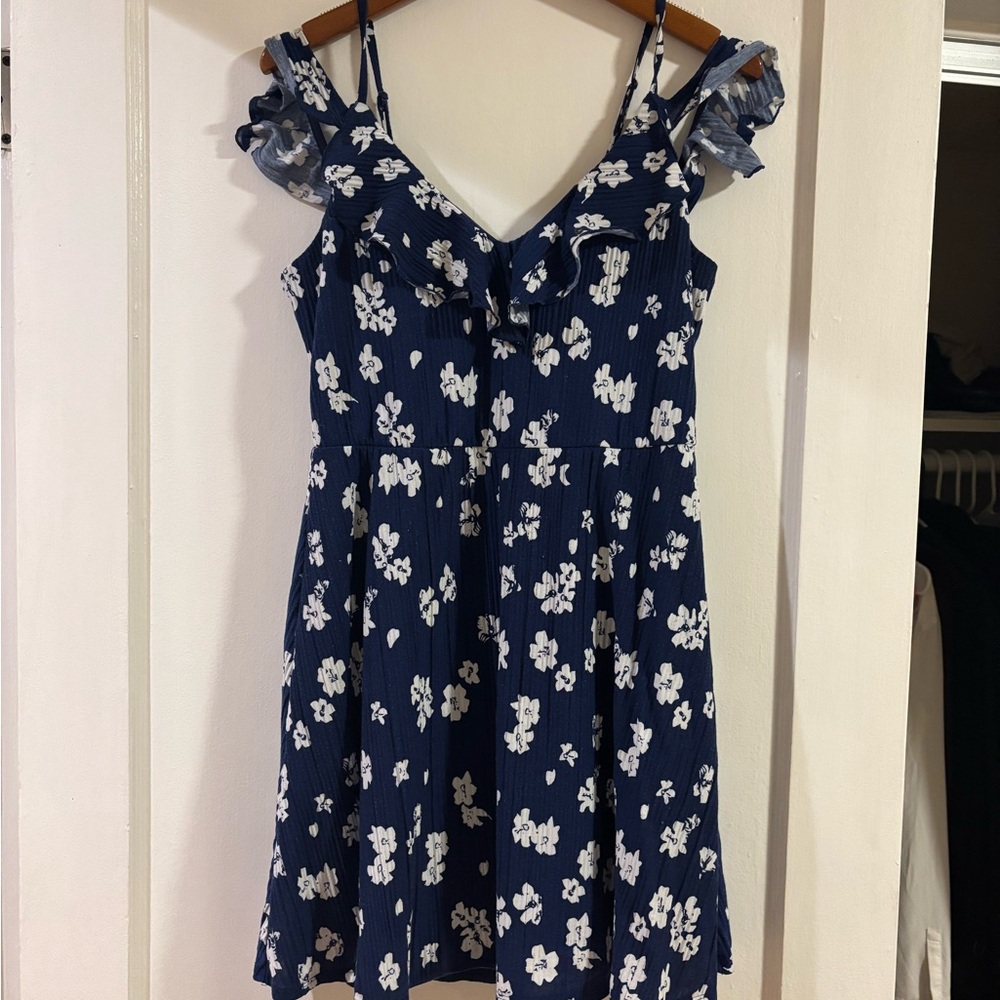 Charlotte Russe Navy Floral Mini Dress